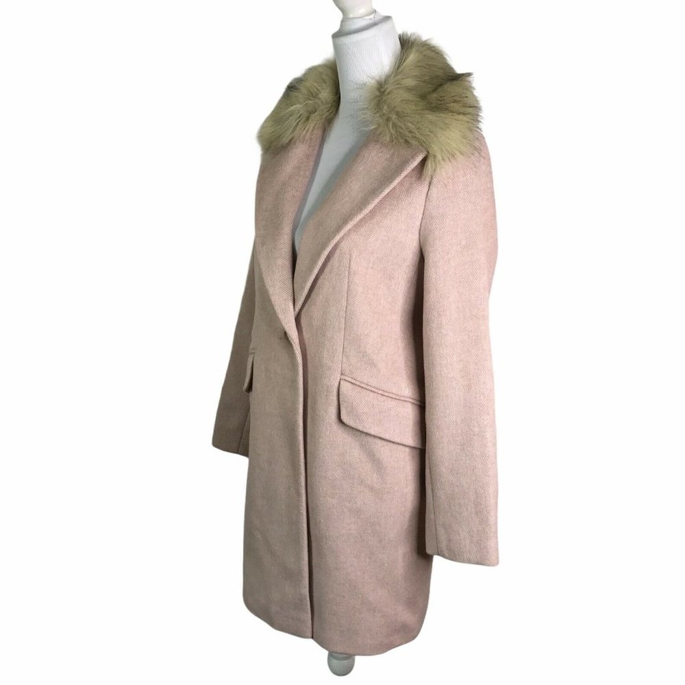 Topshop Monica-Faux Fur Detachable Collar Jacket - Picture 6 of 12